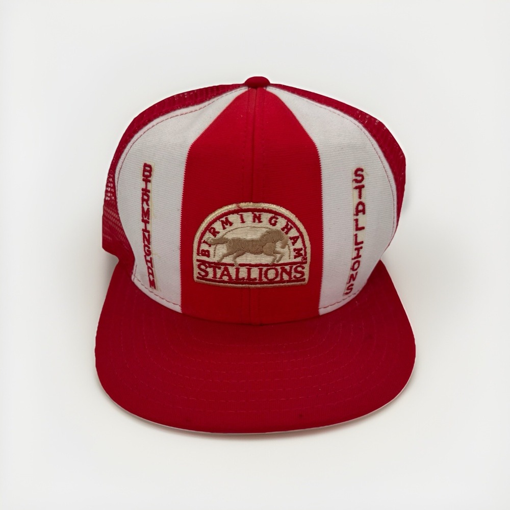 Vintage Birmingham Stallions Hat Unisex Snapback AJD Lucky‎ Stripes USFL